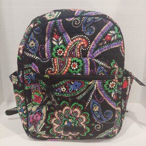Vera Bradley Backpack Black w/ Colorful Design